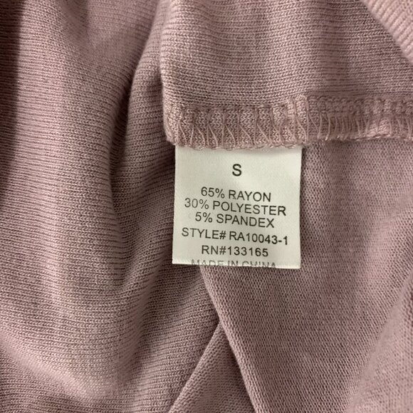 Altar’d State Small Pink Long Sleeve V Neck Stretchy Feminine Top - Picture 5 of 5